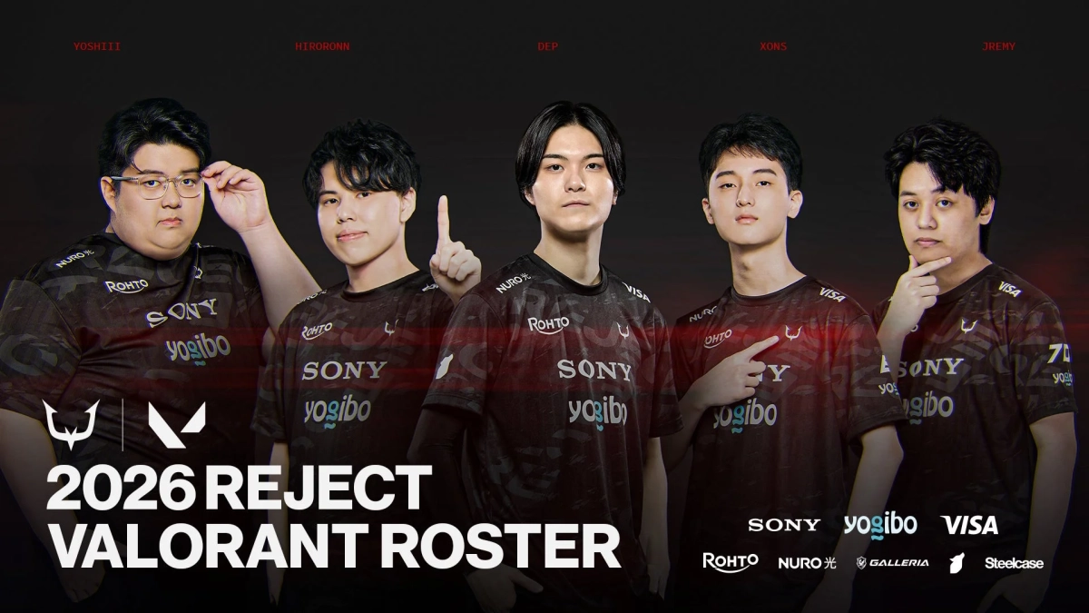 2026 REJECT VALORANT部門 新ロスター集合写真