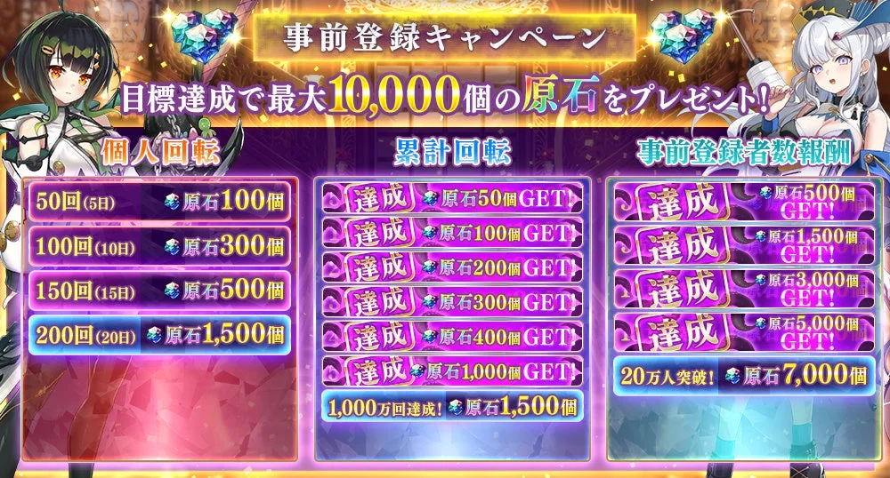 事前登録キャンペーン