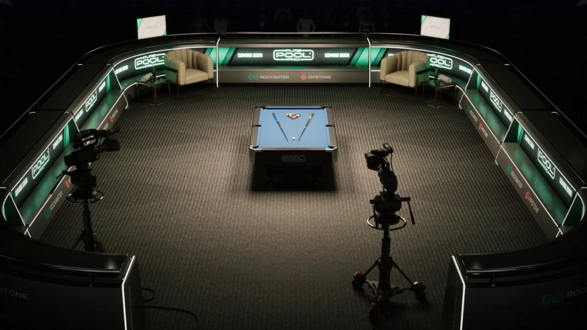 ビリヤード競技会場の全景