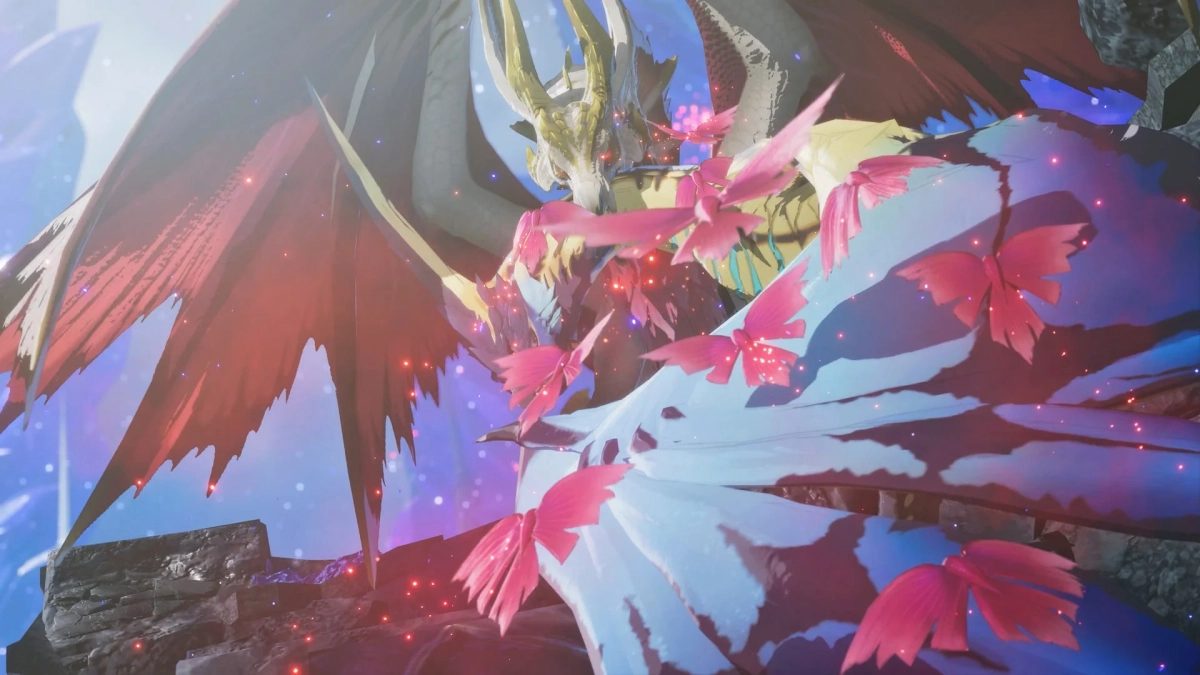 金色の角を持つ巨大なドラゴン