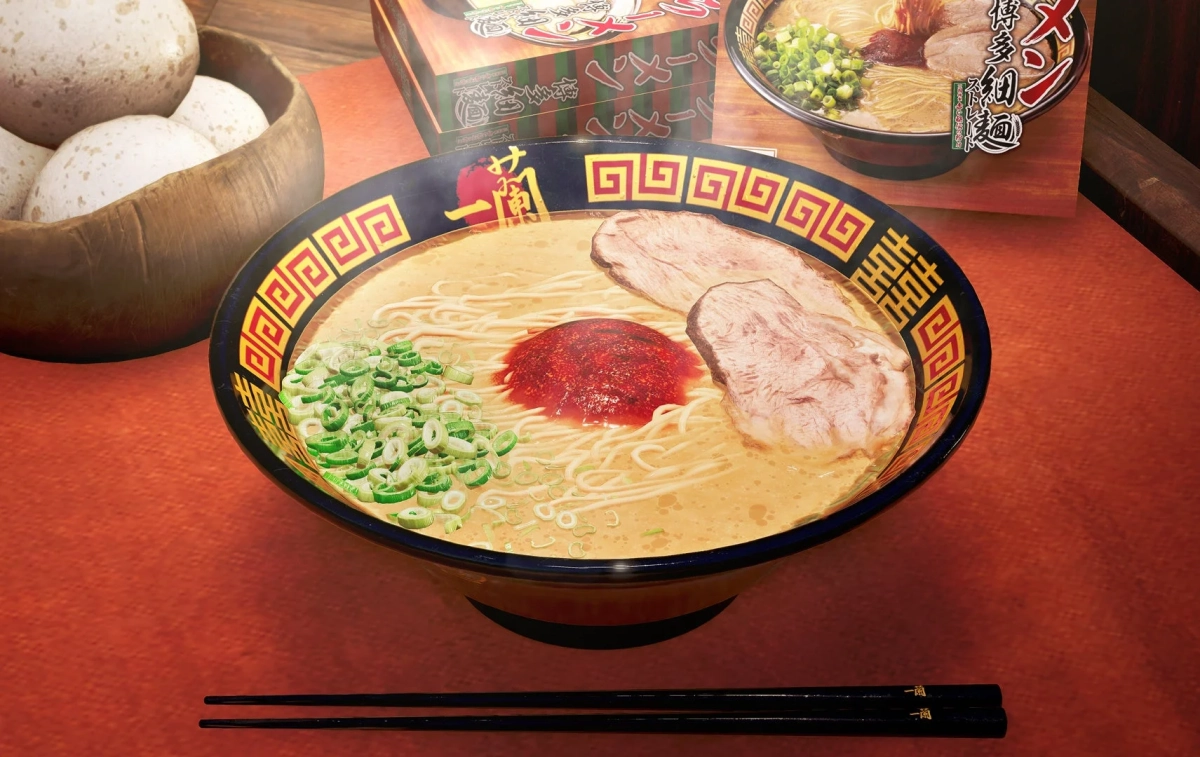 一蘭の豚骨ラーメン