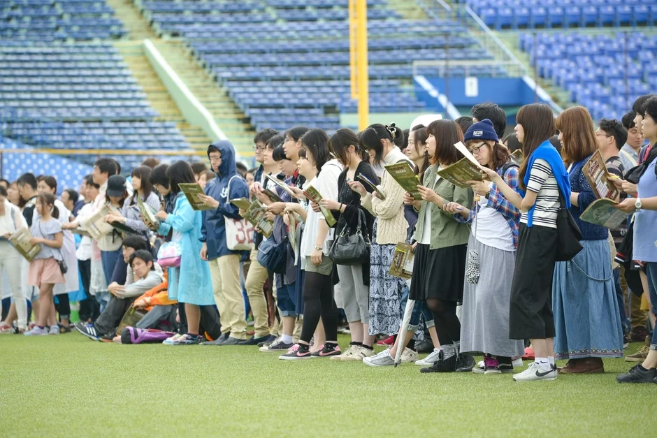 グラウンドでの参加者
