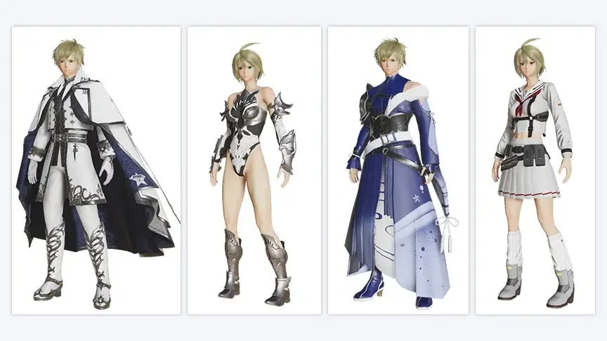 多様な衣装のキャラクター