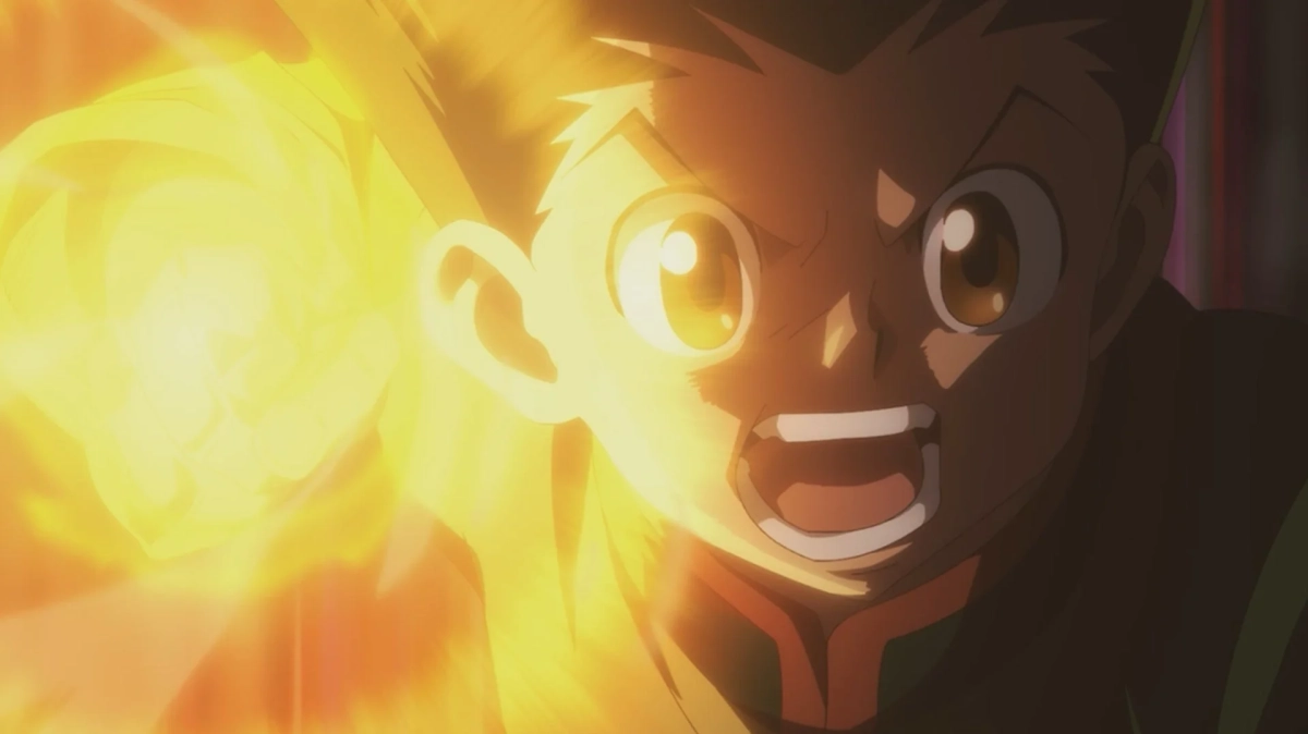 ゴン＝フリークスがジャジャン拳を放つ