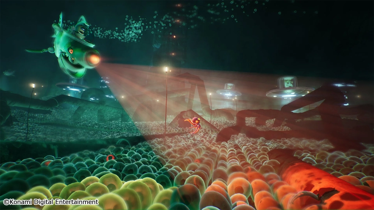 深海を進む潜水艦