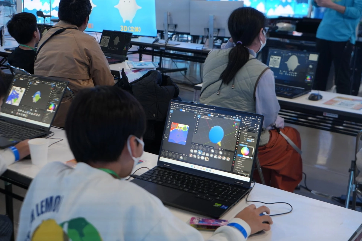 3Dモデリングワークショップの様子