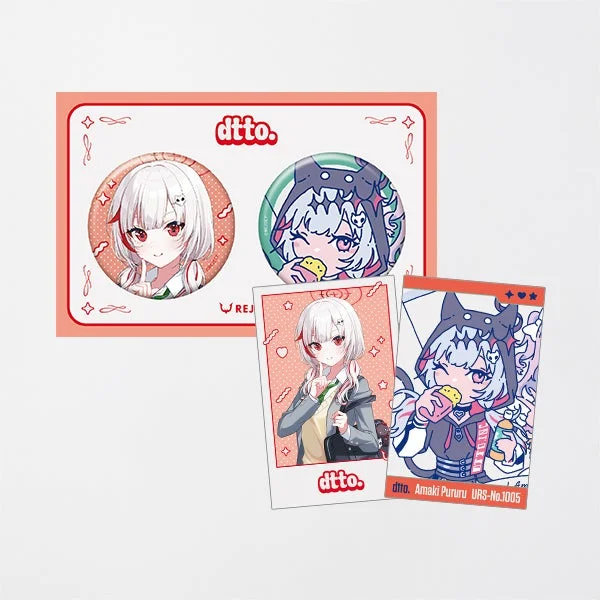 缶バッジとイラストカードのセット