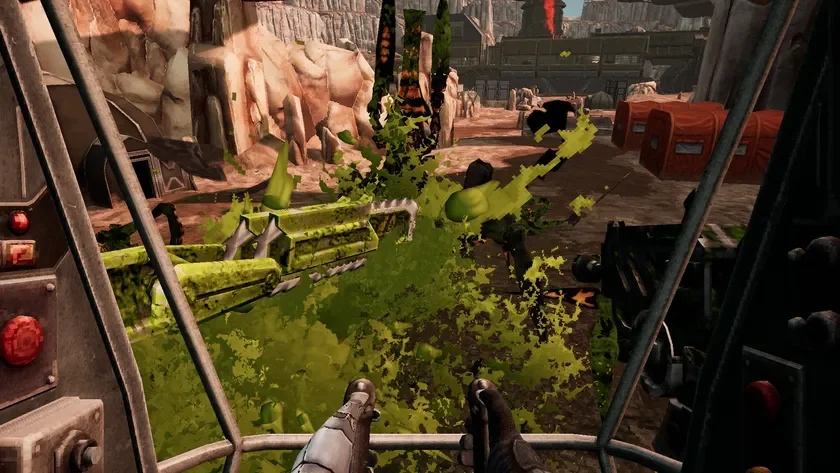 一人称視点のビデオゲーム画面