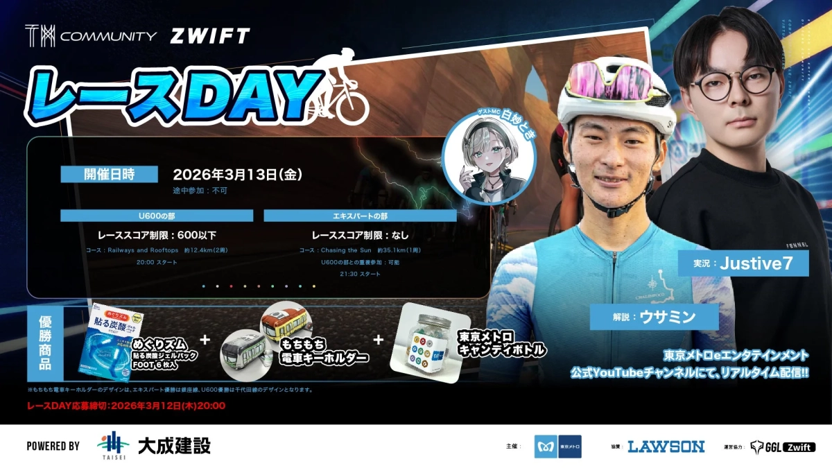 「ZWIFT COMMUNITY レースDAY」のイベント告知ポスター
