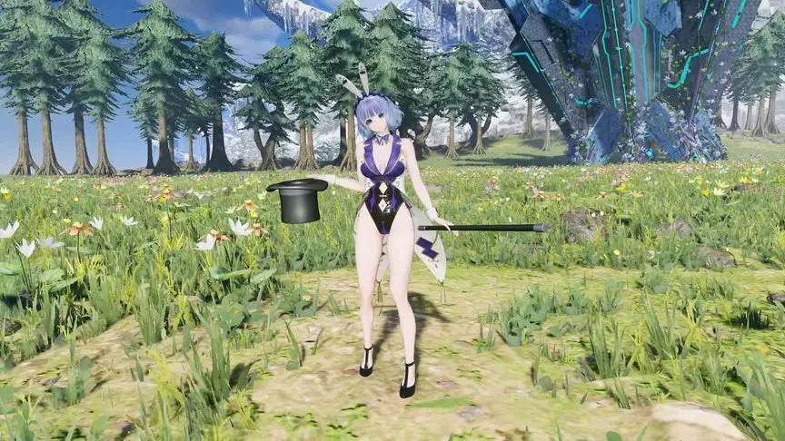 アニメ、キャラクター、バニーガール、マジシャン