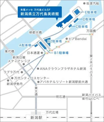新潟駅からの地図