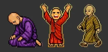 レベルアップで変化するお坊さんの服装