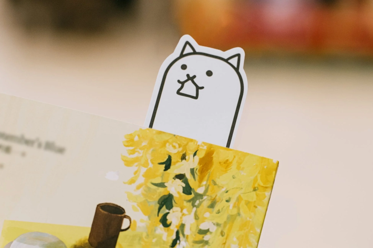 タンクネコのしおりのクローズアップ