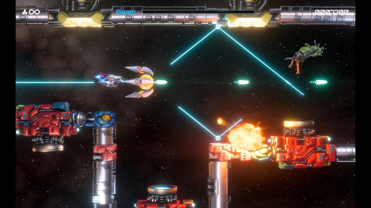 3Dグラフィックのシューティング画面