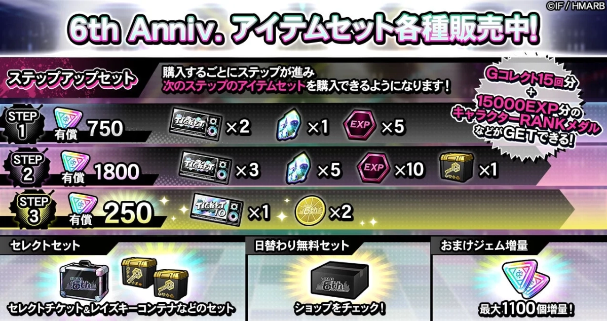 アイテムセット販売＆おまけジェム増量