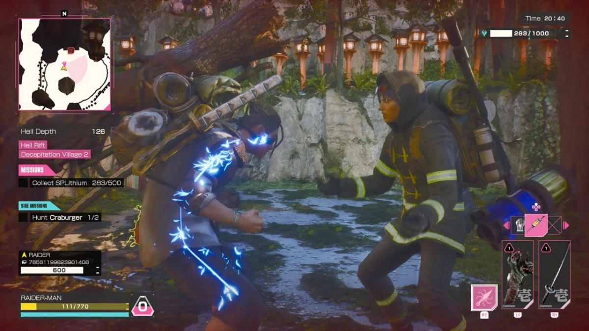 LET IT DIE: INFERNOのゲームプレイ画面