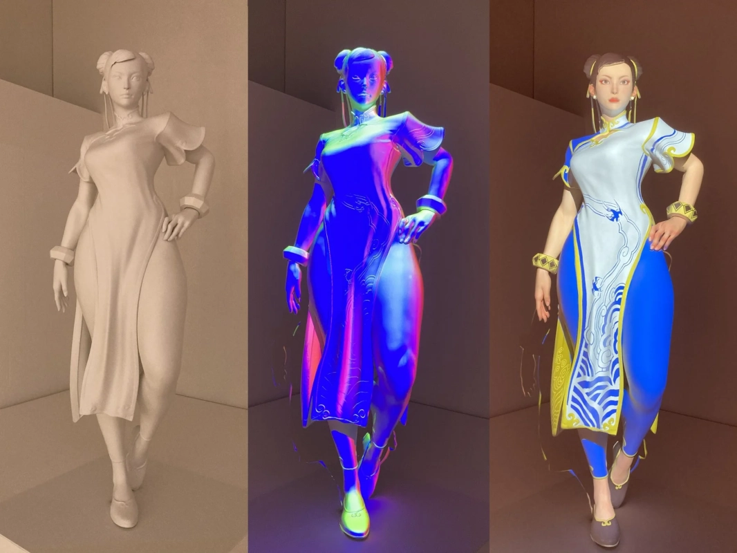 春麗の3DCG制作過程