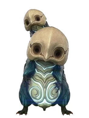 幻想的なクリーチャーが2匹描かれた画像