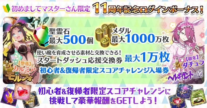 初心者限定ログインボーナス
