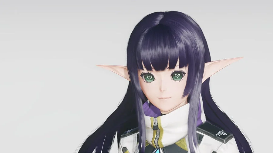 アニメ、キャラクター、エルフ、少女、ハートの瞳