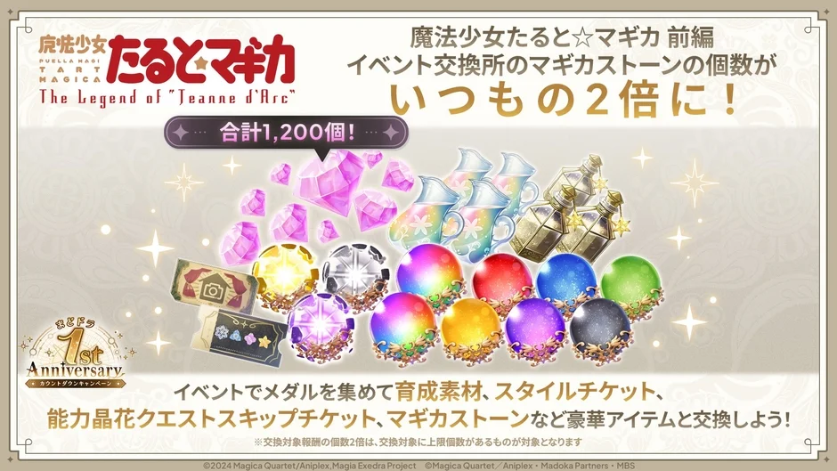 イベント交換所のマギカストーン2倍告知