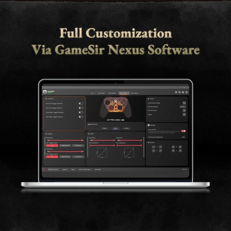 Full Customization Via GameSir Nexus Software
