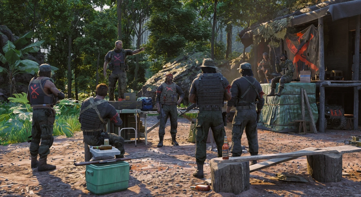 ジャングル内の兵士たち