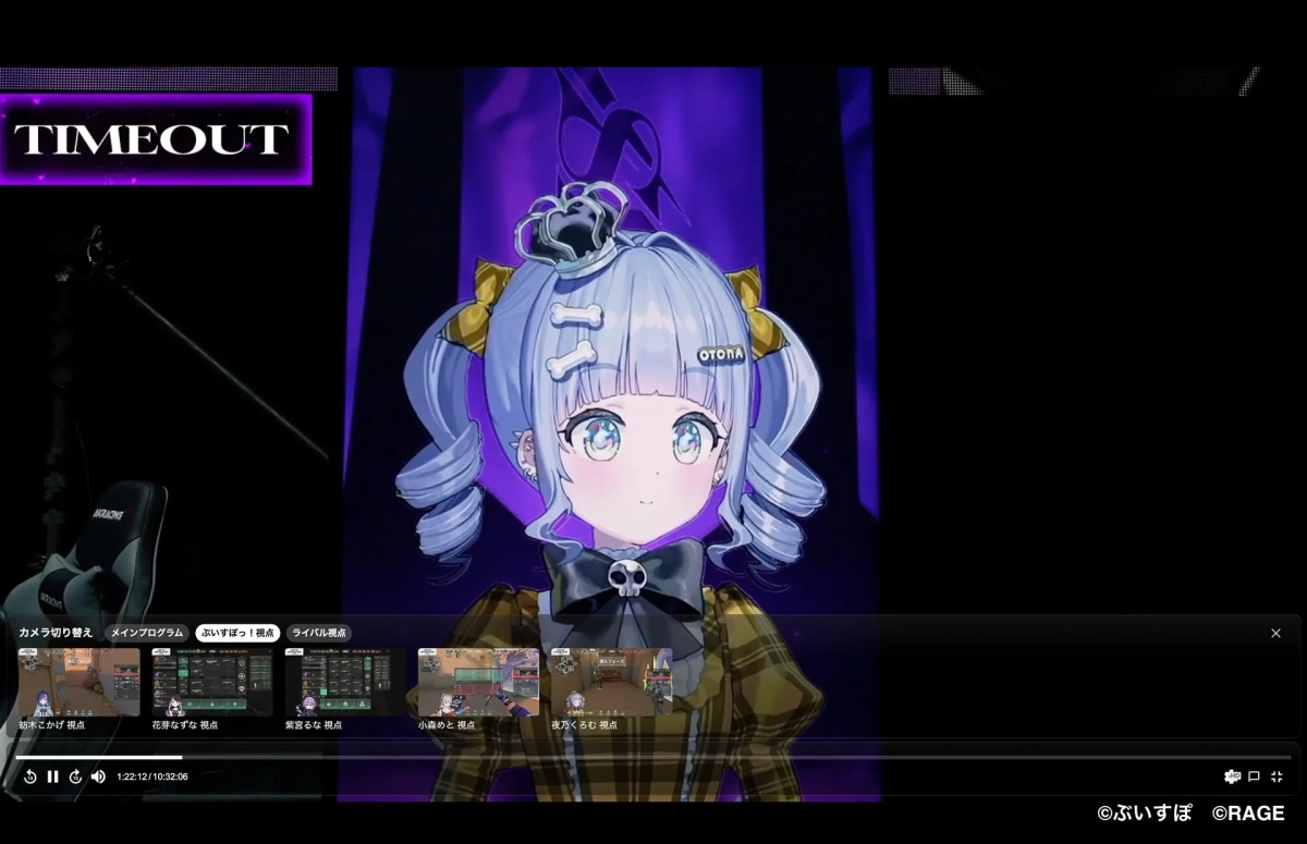 マルチアングル配信画面