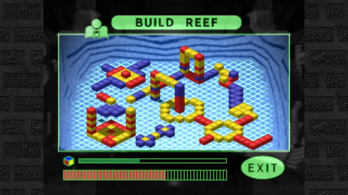 漁礁を作るゲーム画面