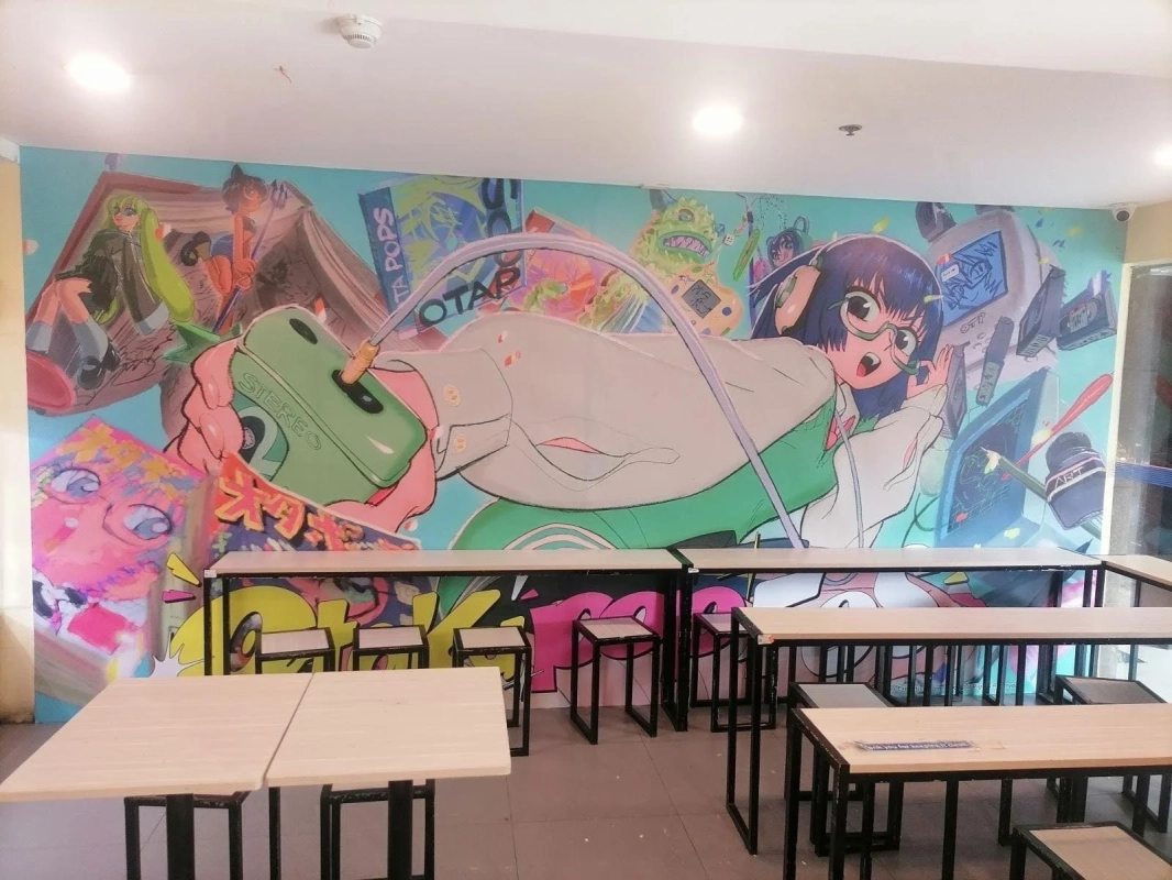 フィリピン市内のプロモーション壁画