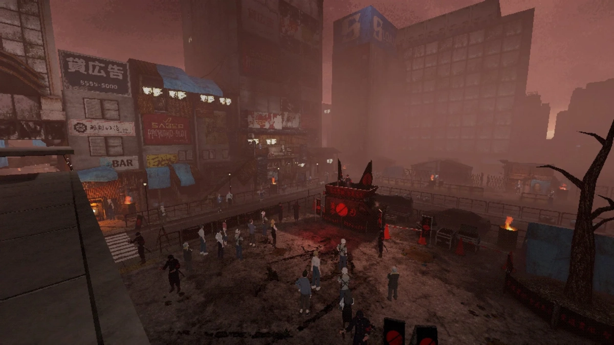 サイバーパンクな日本の都市風景