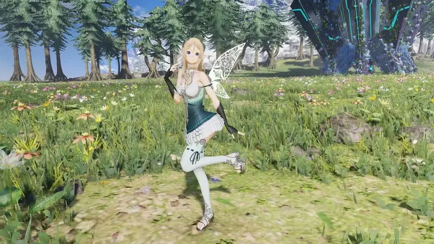 金髪エルフ耳妖精のような女性キャラクター