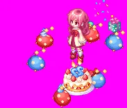 誕生日ケーキと少女