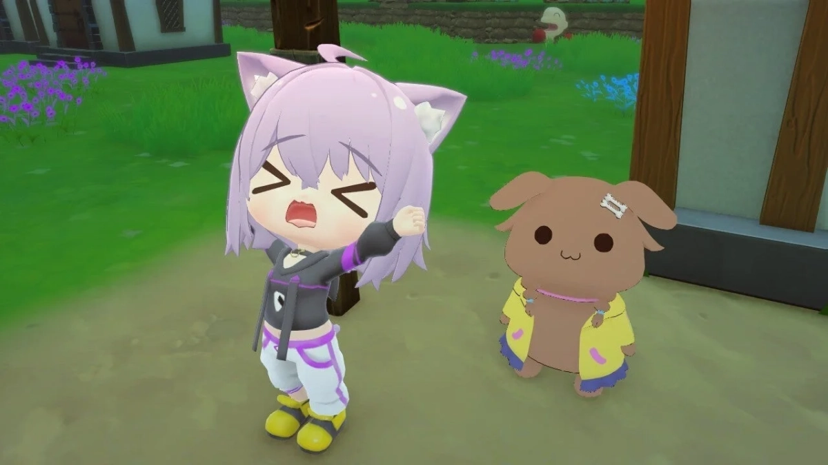 猫又おかゆと戌神ころねのちびキャラ