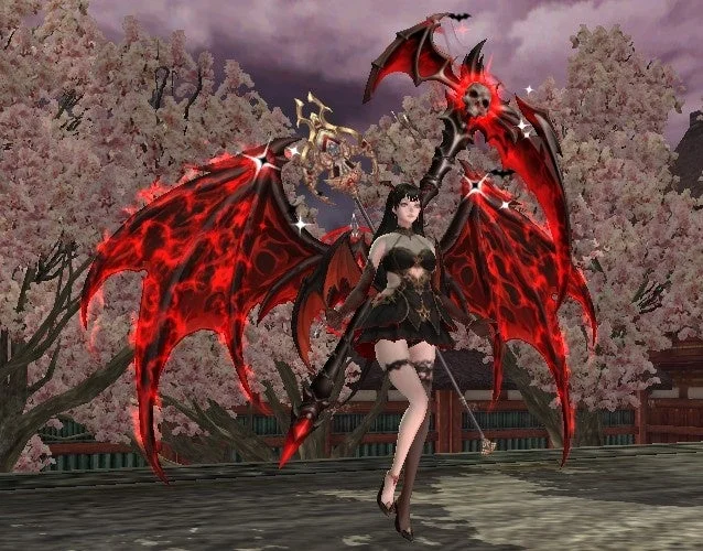 桜背景の女性夢魔セットキャラクター