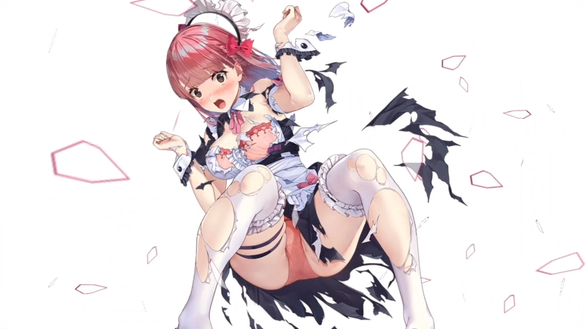 メイド服が破壊された状態