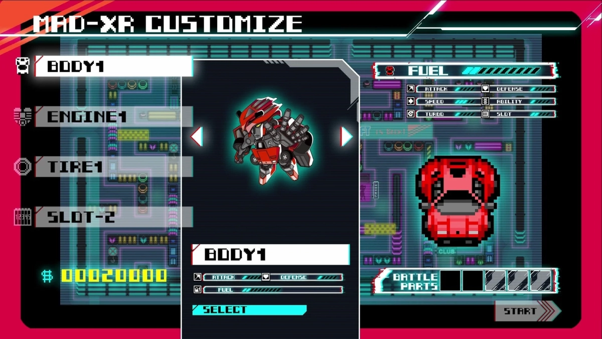 カスタマイズ画面