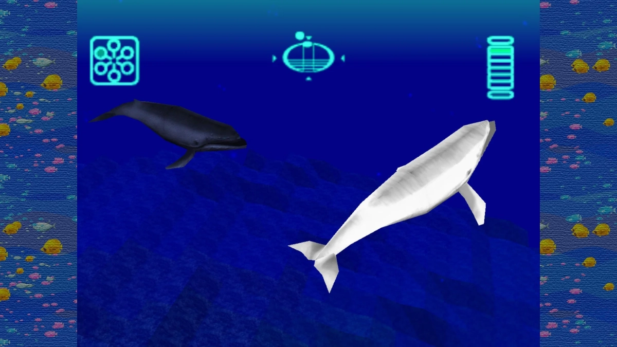 クジラが泳ぐゲーム画面