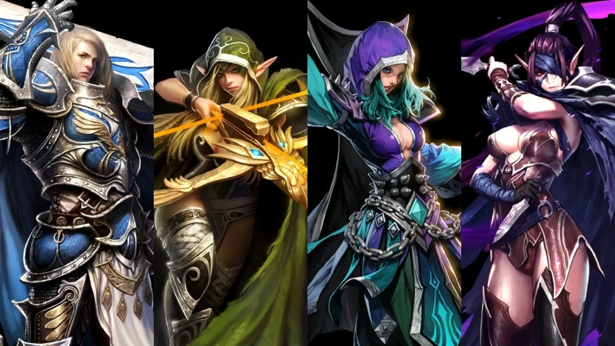 ファンタジーゲームのキャラクターアートワーク