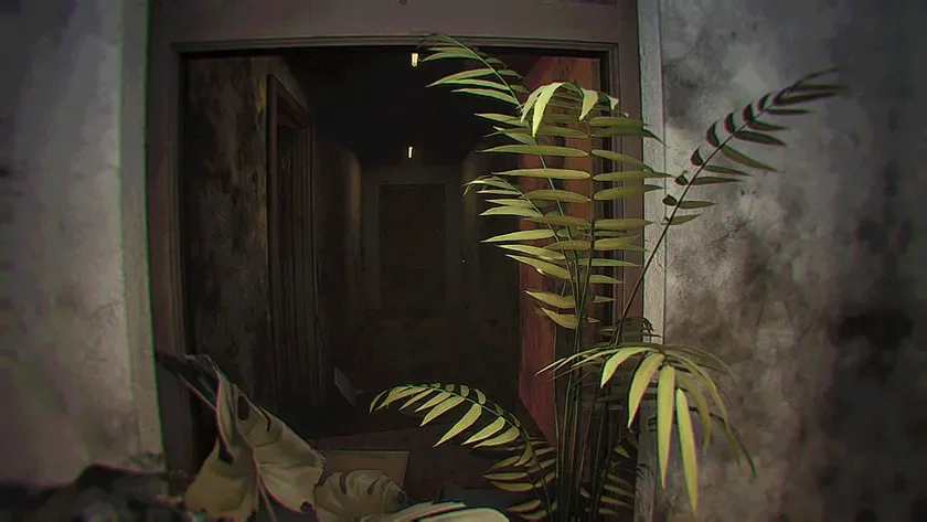 実機画面：隣人の部屋の廊下