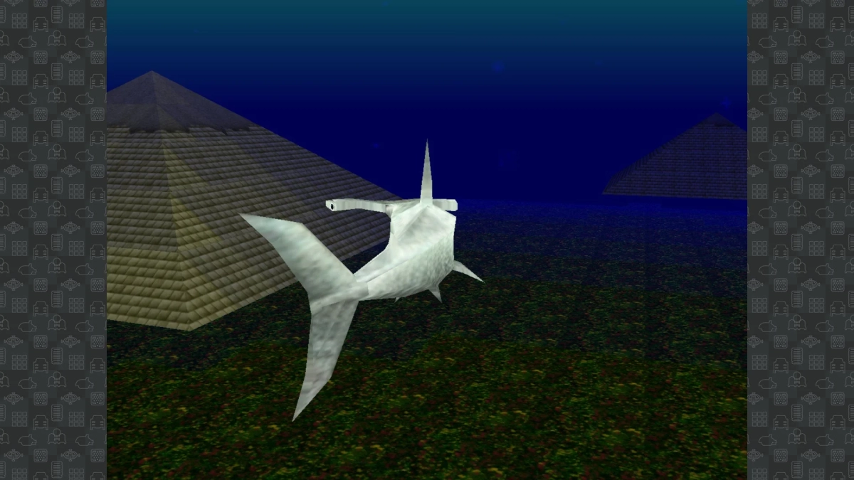 シュモクザメと海底のピラミッド