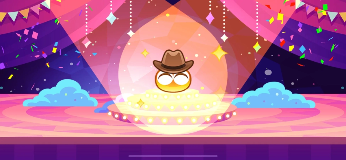 カウボーイハットをかぶった青いぷよ