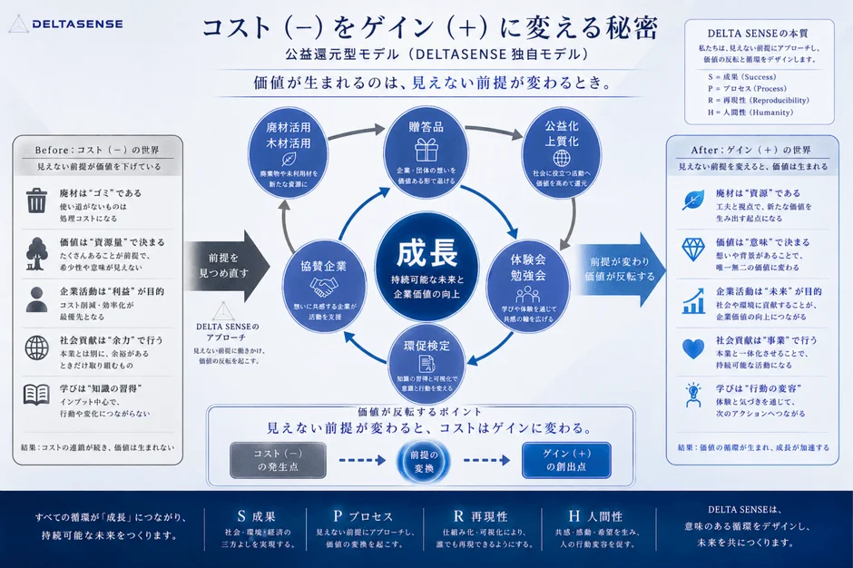 公益還元型モデルの概念図
