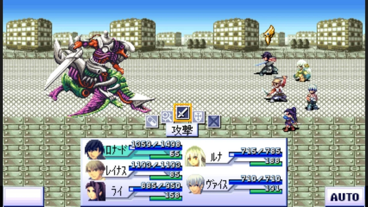 ゲーム画面：バトル