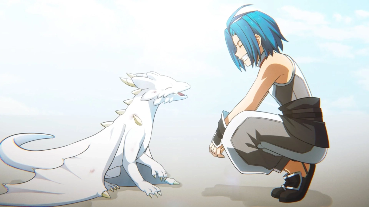 青髪の少年とドラゴン