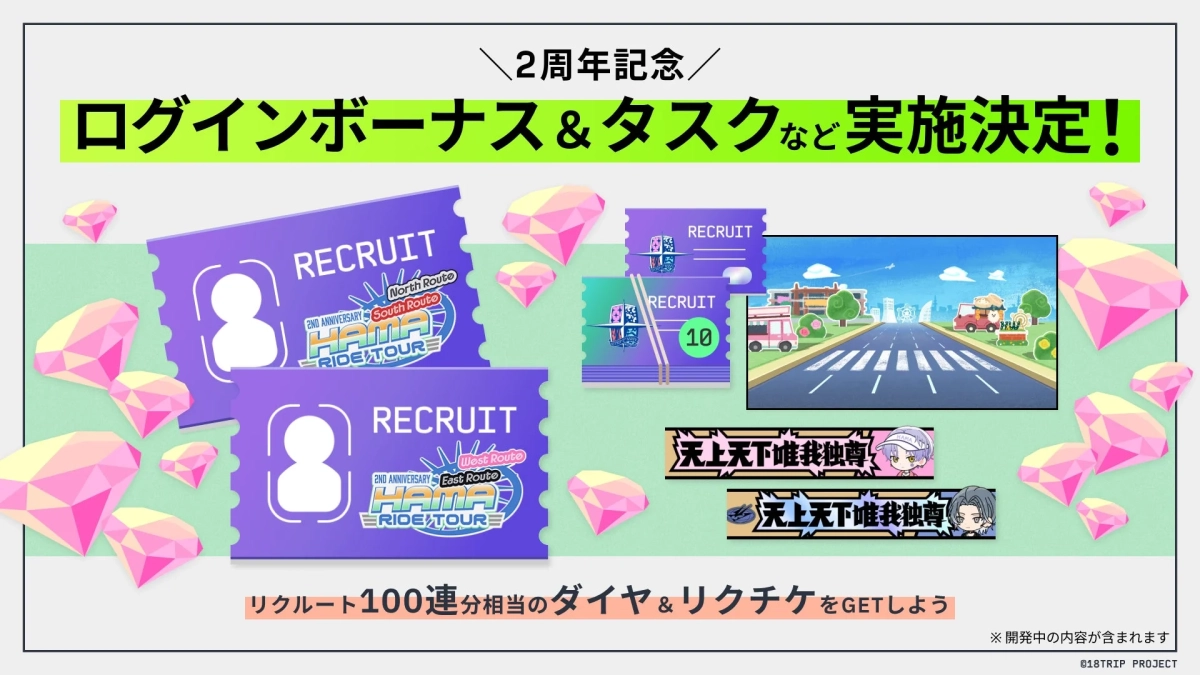 2周年記念ログインボーナス
