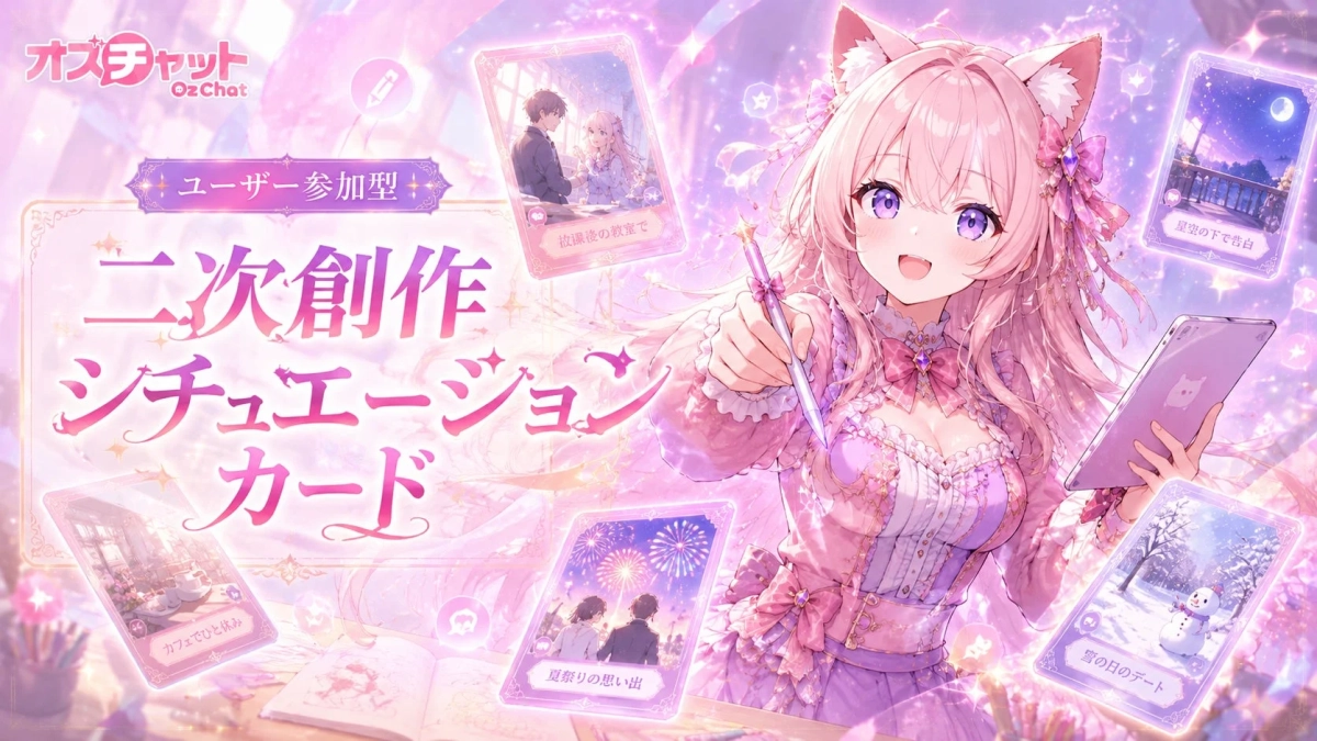 ユーザー参加型の二次創作シチュエーションカード