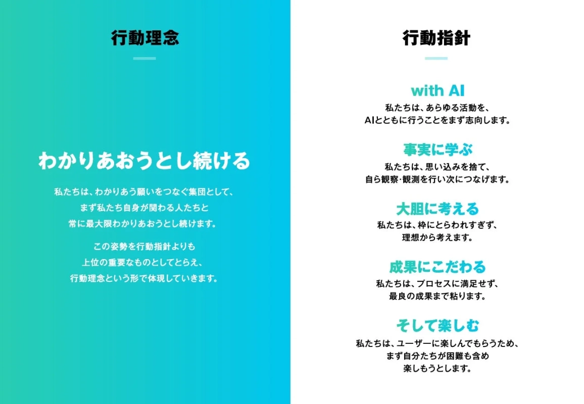 行動理念と行動指針の説明