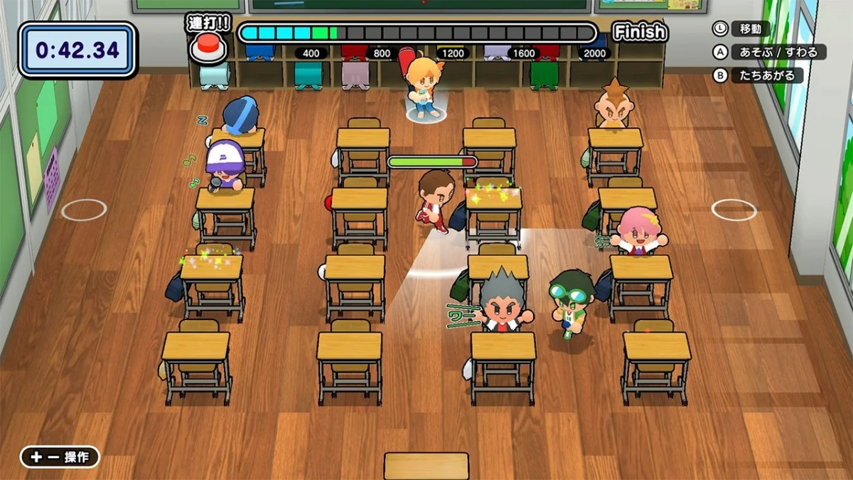 学校でのゲーム画面