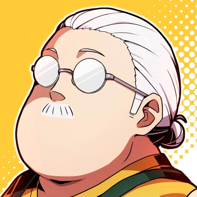 白髪の男性キャラクターイラスト